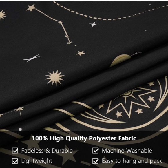 Constellation Moon Phase Solar System Planet Galaxy Retro Art Tapestry Wall Art - Picture 5 of 8